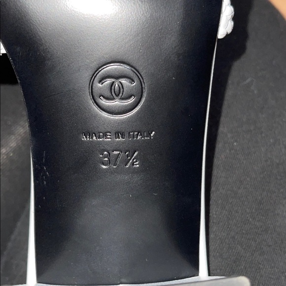 In new condition Chanel  Sandals sz 371/2 - Picture 6 of 6